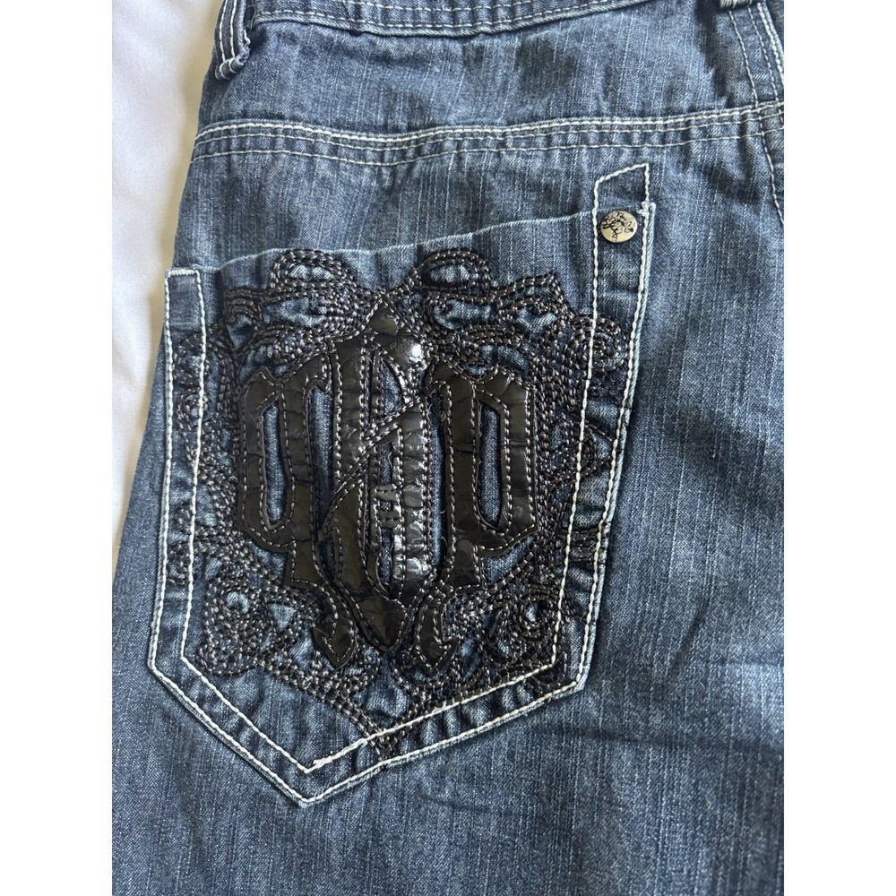 Southpole premium vintage loose fit embroidery jeans y2k style Size 36 - Picture 8 of 15